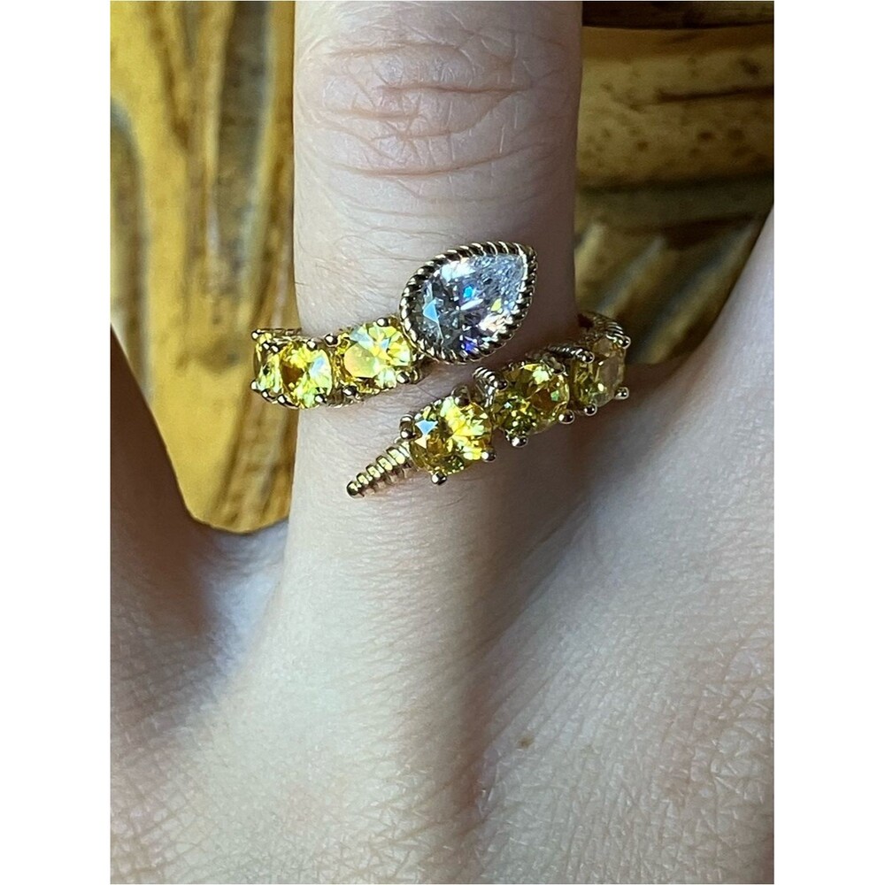 Judith Ripka Simulated Diamond Ring Size 7